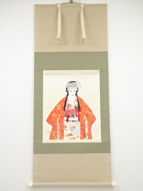 JAPANESE HANGING SCROLL / HAND PAINTED / PRINCESS YAEGAKI
